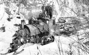 Dinah the log hauler took two trips from Warren to Granville each day.