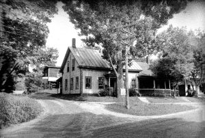 The intersection of Brook Rd and Main St. The building in this photo was once a theater.