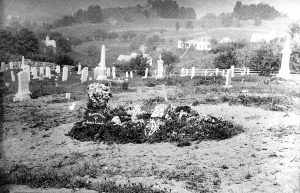 A view from the Warren Cemetery looking towards what would eventually become the Warren School and Warren Recreation Field.