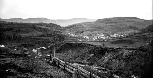 Looking down at Warren Village from West Hill Rd.